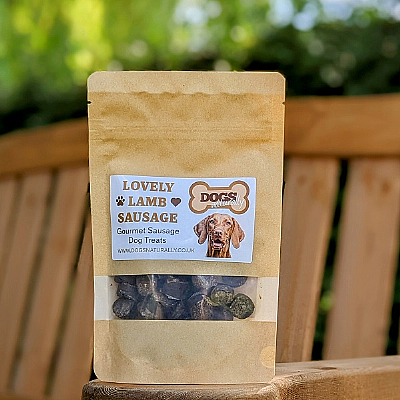 Lovely Lamb Sausage Dog Treat Pieces 100g